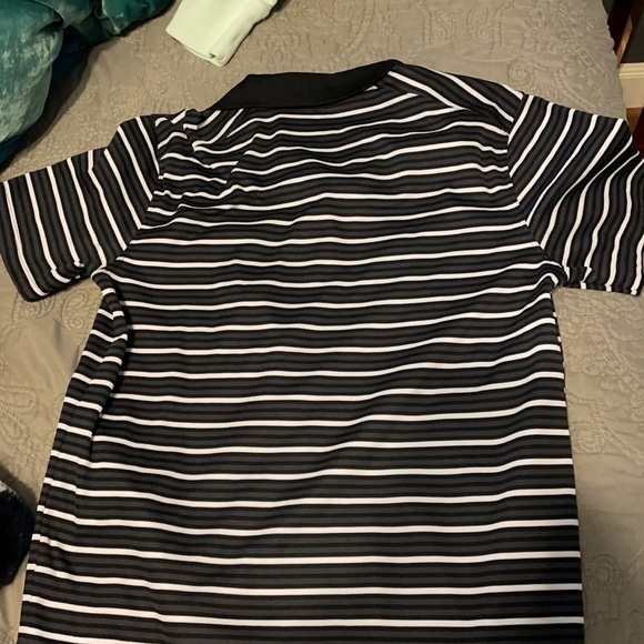 Men's Nike Golf Shirt Striped Black size S - Picture 3 of 3